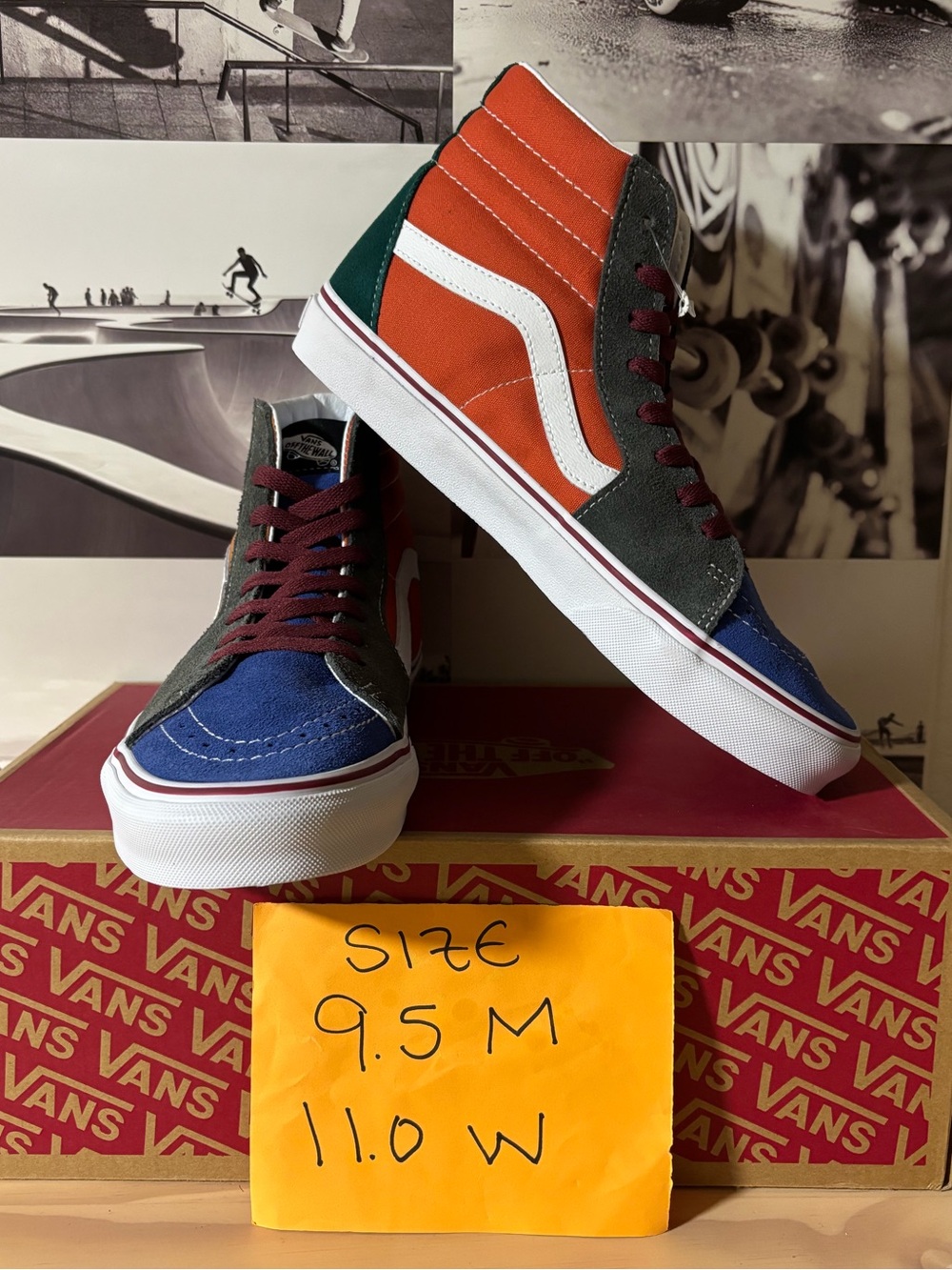 Vans Sk8-Hi sz 9.5 Men’s 11.0 Woman